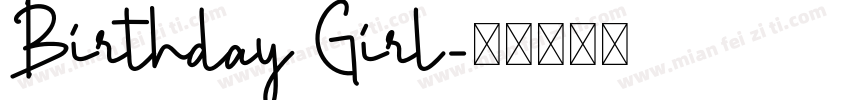 Birthday Girl字体转换